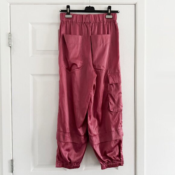 Tibi "Wilt" Silky Nylon Jogger in Rose Pink, size XS - Picture 8 of 8